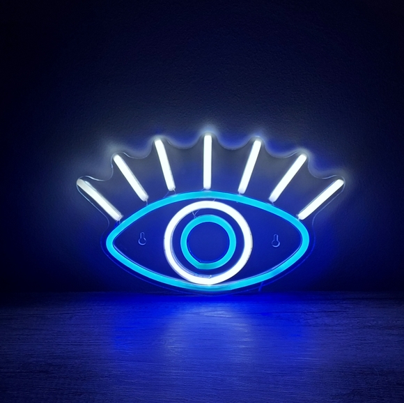 *1 DAY ONLY SALE!* Evil Eye Neon Light Lamp Wall Sign Art Home Decor Home Accent - Picture 5 of 7